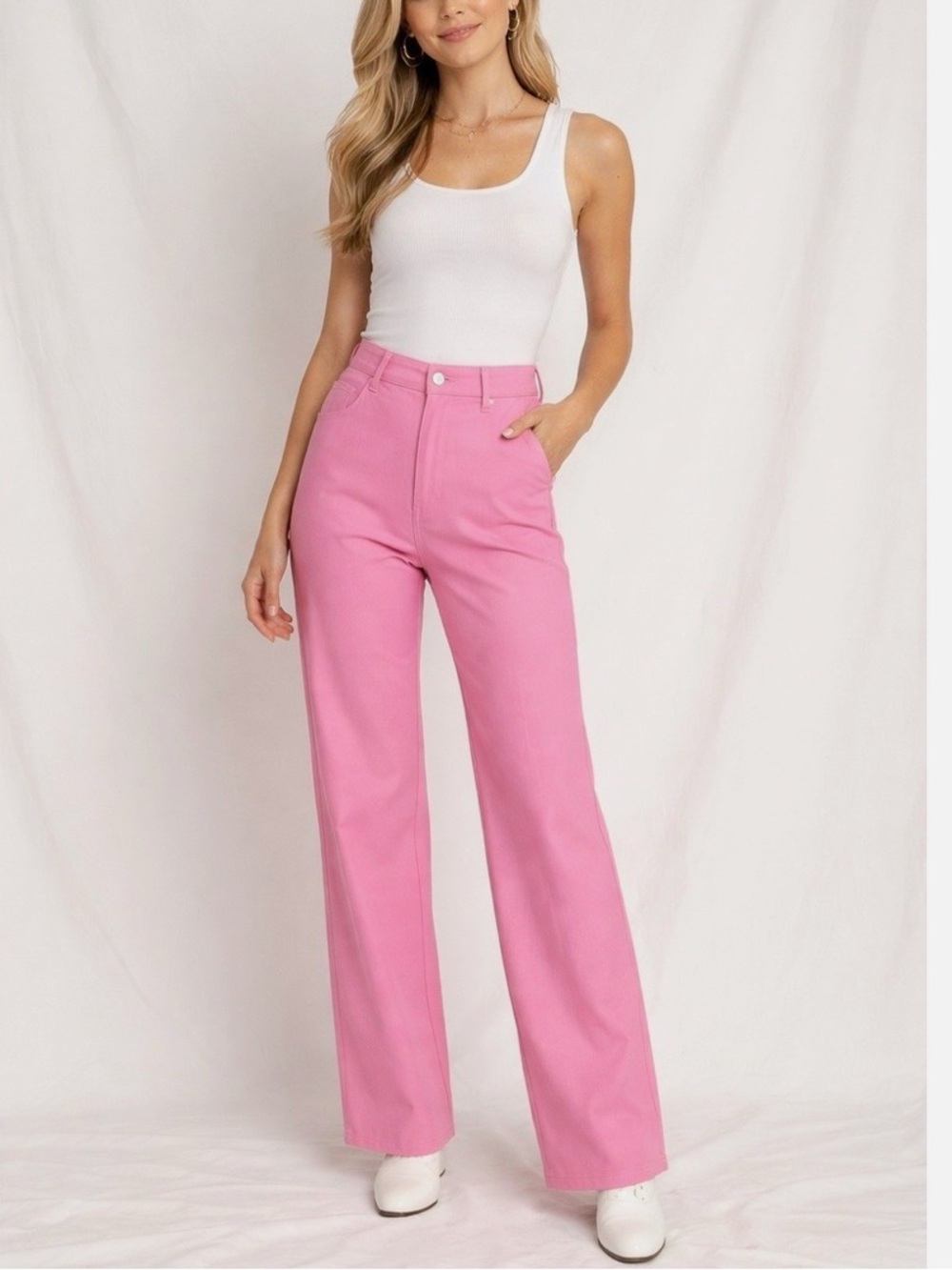 GOOD AMERICAN PINK PANTS